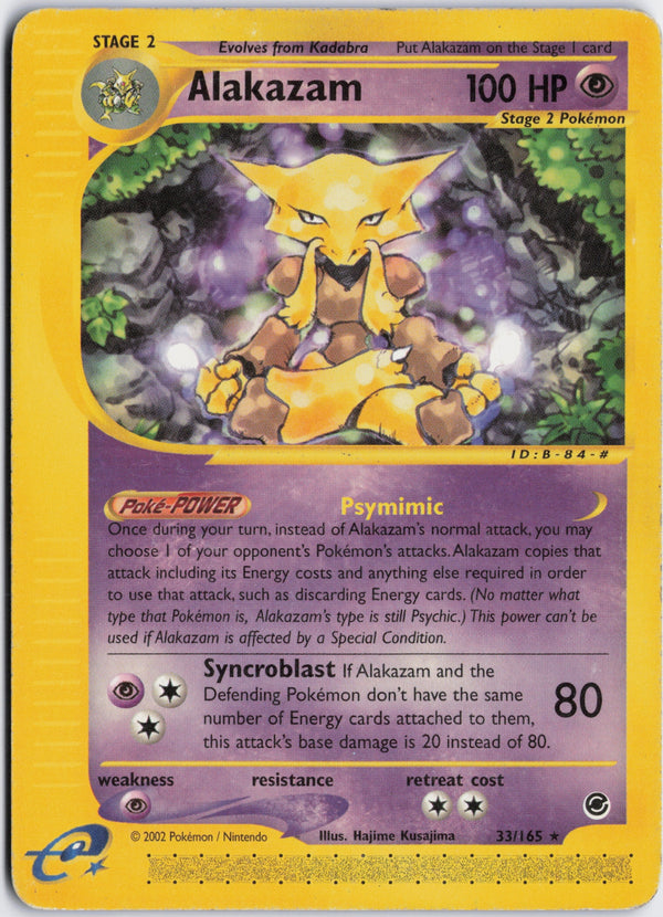 Carta Pokémon Alakazam · Expedition Base Set #33/165 (HP) — pieza única en Moon's Collectibles México