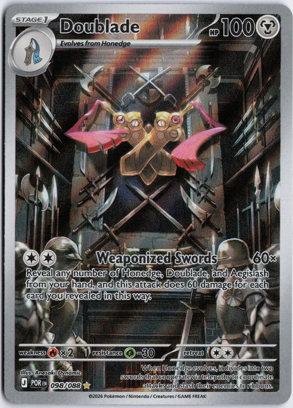 Carta Pokémon Doublade · Perfect Order #098/088 (NM) — pieza única en Moon's Collectibles México