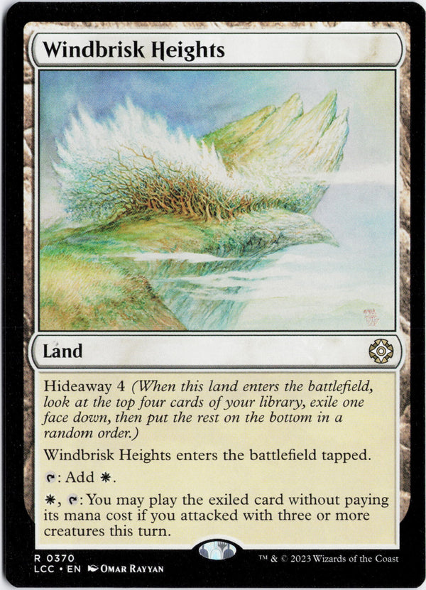 Carta Pokémon Windbrisk Heights · The Lost Caverns of Ixalan Commander #370 (NM) — pieza única en Moon's Collectibles México