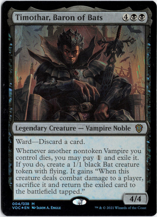 Carta Pokémon Timothar, Baron of Bats (Foil) · Crimson Vow Commander #4 (NM) — pieza única en Moon's Collectibles México