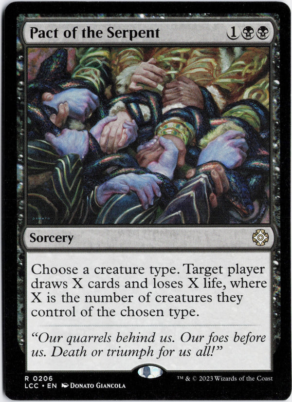 Carta Pokémon Pact of the Serpent · The Lost Caverns of Ixalan Commander #206 (NM) — pieza única en Moon's Collectibles México