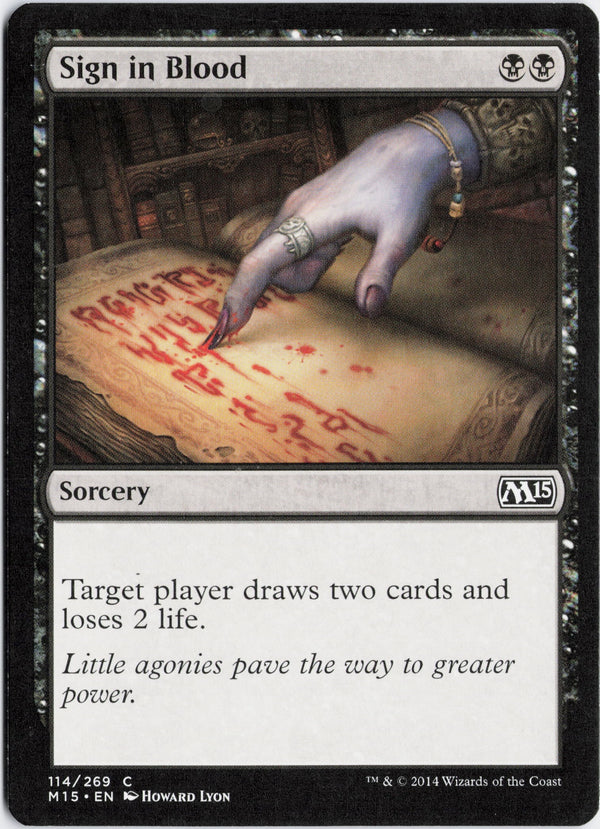 Carta Pokémon Sign in Blood · Magic 2015 #114 (NM) — pieza única en Moon's Collectibles México