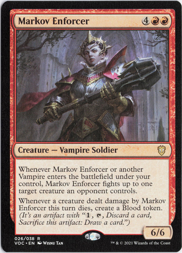 Carta Pokémon Markov Enforcer · Crimson Vow Commander #26 (NM) — pieza única en Moon's Collectibles México