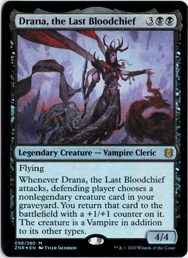 Carta Pokémon Drana, the Last Bloodchief (Foil) · Zendikar Rising #98 (NM) — pieza única en Moon's Collectibles México