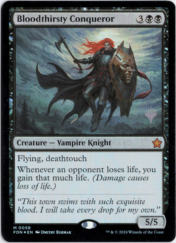 Carta Pokémon Bloodthirsty Conqueror (Foil) · Foundations Promos #58 (NM) — pieza única en Moon's Collectibles México