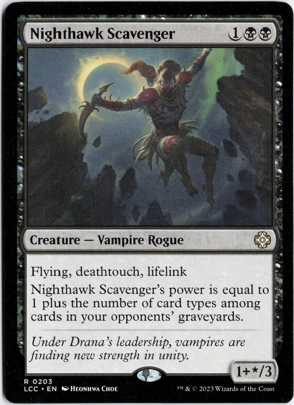 Carta Pokémon Nighthawk Scavenger · The Lost Caverns of Ixalan Commander #203 (NM) — pieza única en Moon's Collectibles México