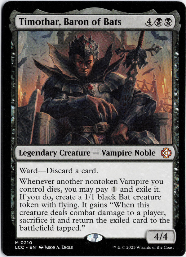 Carta Pokémon Timothar, Baron of Bats · The Lost Caverns of Ixalan Commander #210 (NM) — pieza única en Moon's Collectibles México