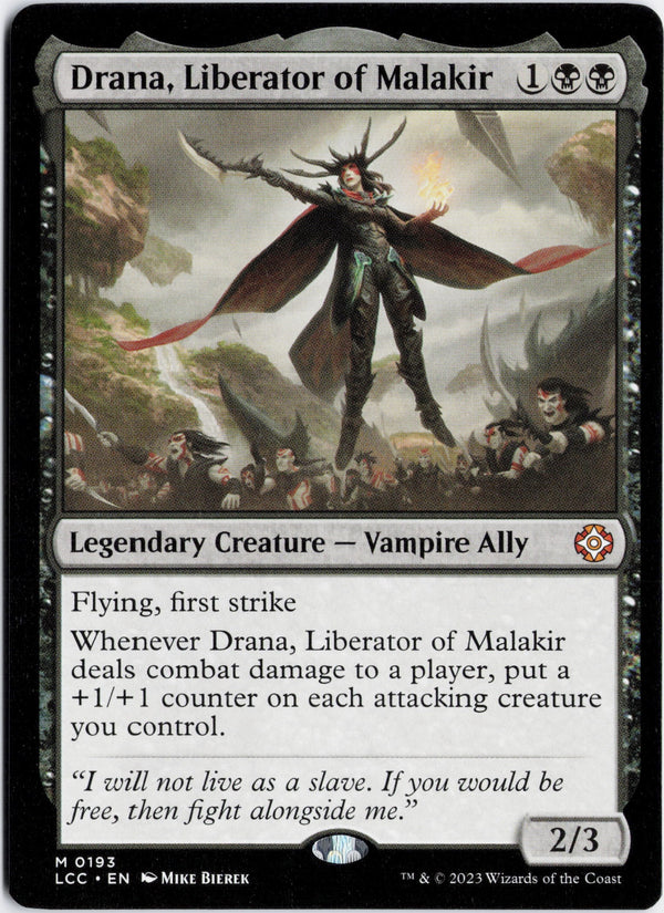 Carta Pokémon Drana, Liberator of Malakir · The Lost Caverns of Ixalan Commander #193 (NM) — pieza única en Moon's Collectibles México