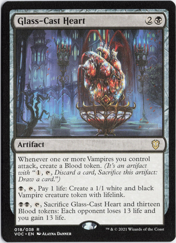 Carta Pokémon Glass-Cast Heart · Crimson Vow Commander #18 (NM) — pieza única en Moon's Collectibles México