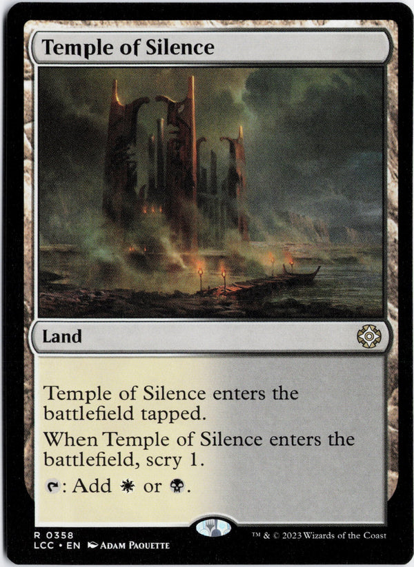 Carta Pokémon Temple of Silence · The Lost Caverns of Ixalan Commander #358 (NM) — pieza única en Moon's Collectibles México