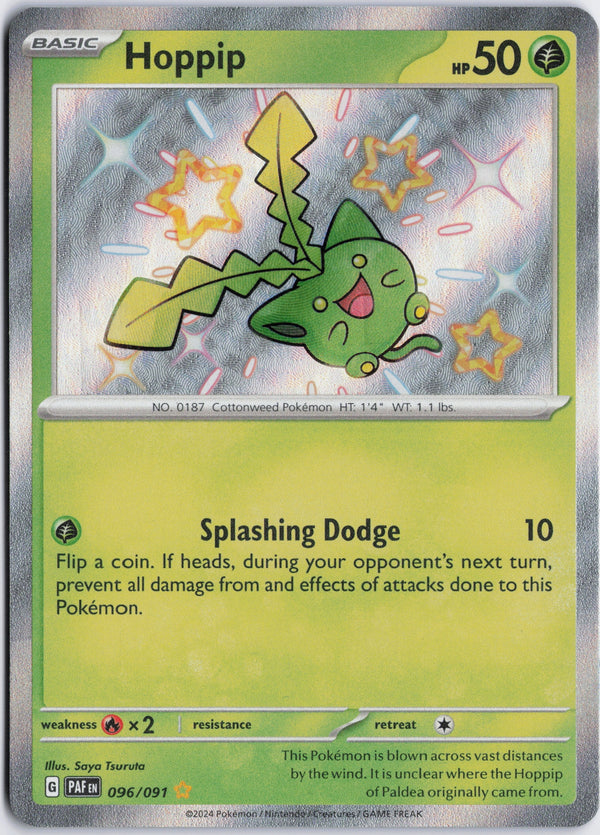 Carta Pokémon Hoppip · Paldean Fates #096/091 (NM) — pieza única en Moon's Collectibles México