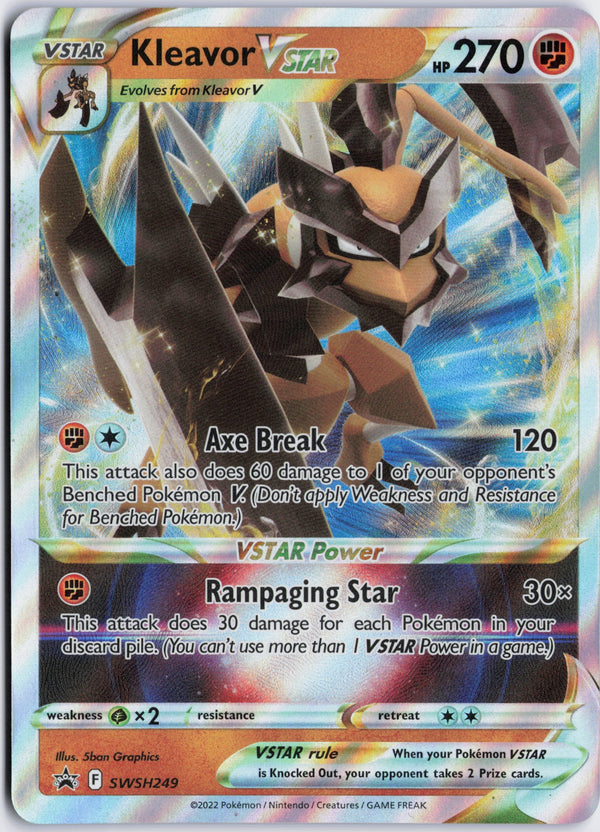 Carta Pokémon Kleavor VSTAR · SWSH Black Star Promos #SWSH249 (NM) — pieza única en Moon's Collectibles México