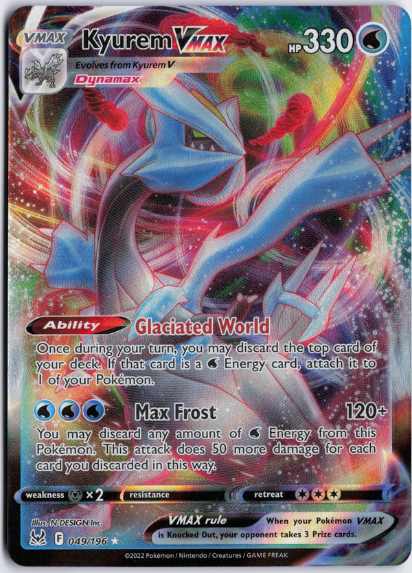 Carta Pokémon Kyurem VMAX · Lost Origin #049/196 (NM) — pieza única en Moon's Collectibles México