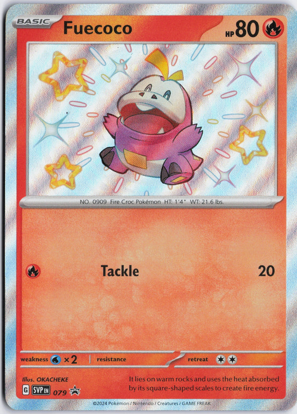 Carta Pokémon Fuecoco · Scarlet & Violet Black Star Promos #079 (NM) — pieza única en Moon's Collectibles México