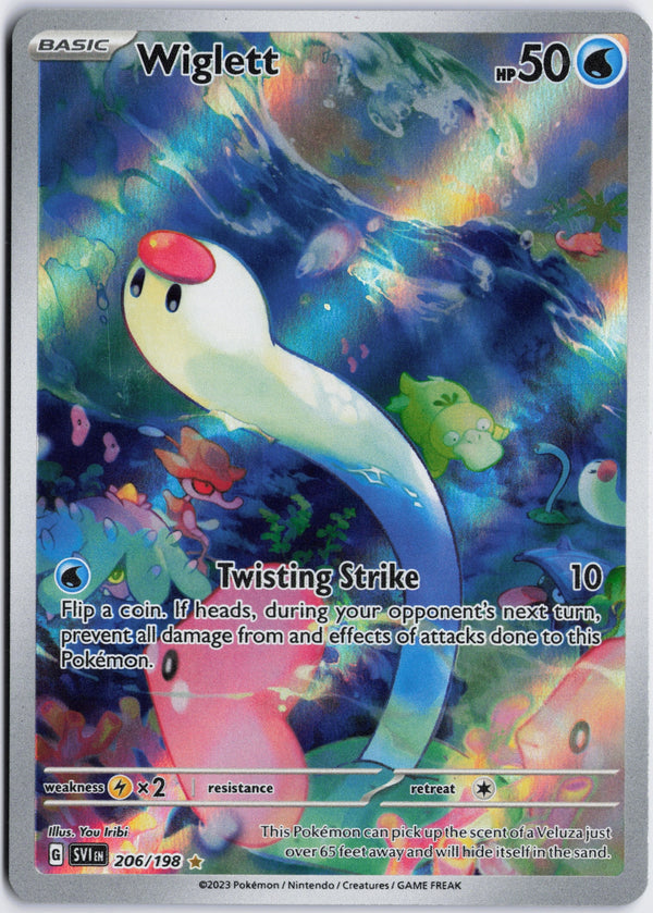 Carta Pokémon Wiglett · Scarlet & Violet #206/198 (NM) — pieza única en Moon's Collectibles México