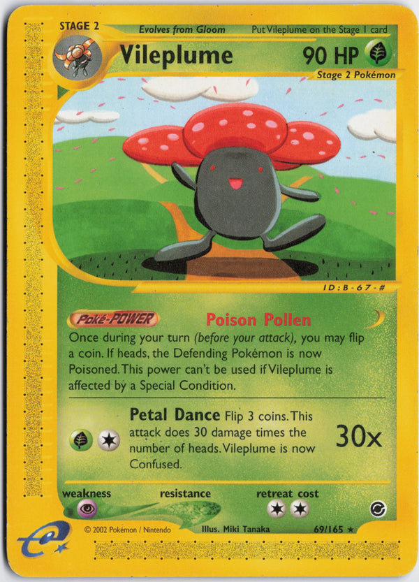 Carta Pokémon Vileplume · Expedition Base Set #69/165 (MP) — pieza única en Moon's Collectibles México