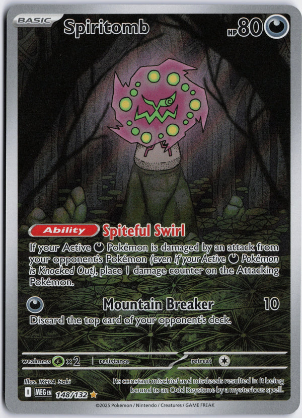 Carta Pokémon Spiritomb · Mega Evolution #148/132 (NM) — pieza única en Moon's Collectibles México
