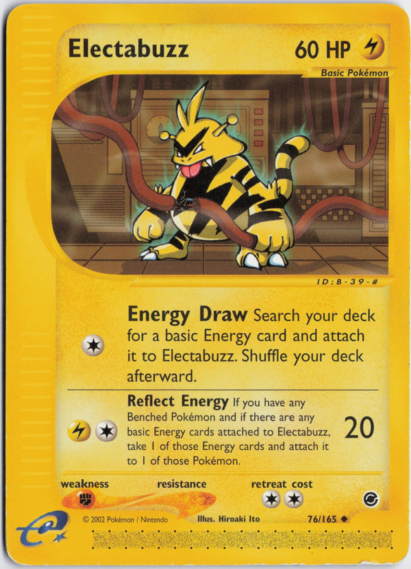 Carta Pokémon Electabuzz · Expedition Base Set #76/165 (HP) — pieza única en Moon's Collectibles México