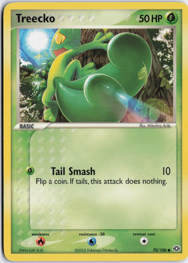 Carta Pokémon Treecko · Emerald #70/106 (NM) — pieza única en Moon's Collectibles México