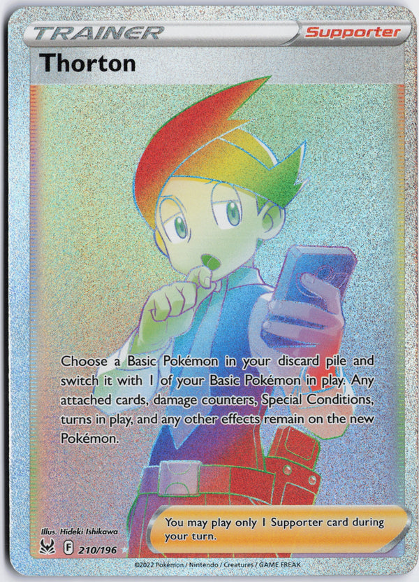 Carta Pokémon Thorton · Lost Origin #210/196 (NM) — pieza única en Moon's Collectibles México