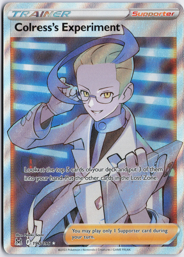 Carta Pokémon Colress's Experiment · Lost Origin #190/196 (NM) — pieza única en Moon's Collectibles México