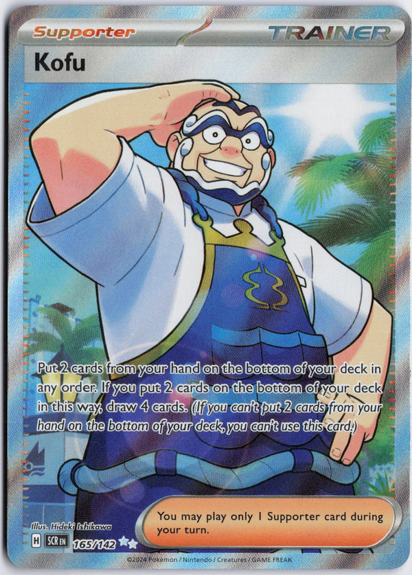 Carta Pokémon Kofu · Stellar Crown #165/142 (NM) — pieza única en Moon's Collectibles México