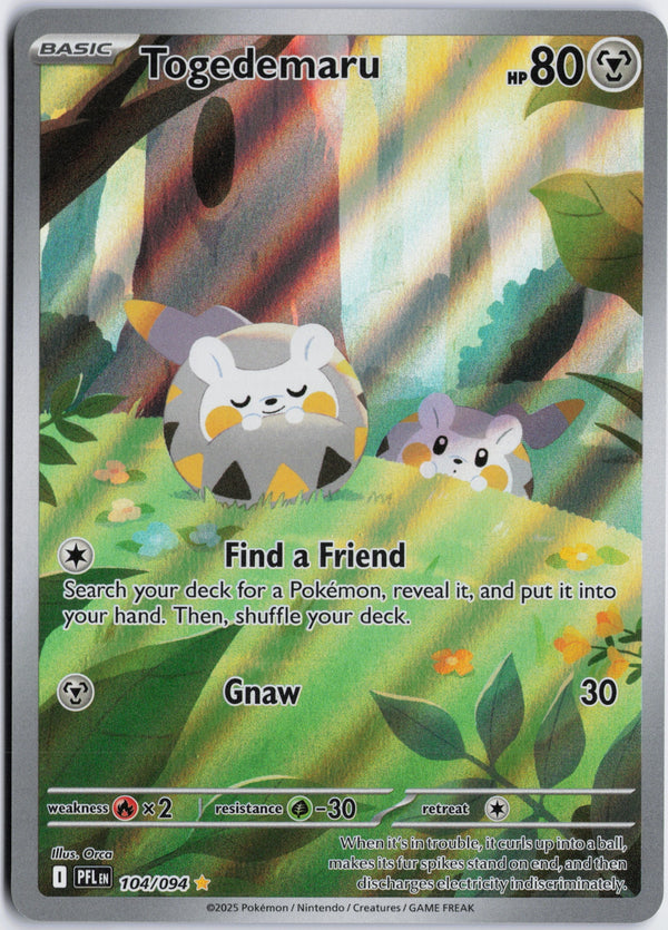 Carta Pokémon Togedemaru · Phantasmal Flames #104/094 (NM) — pieza única en Moon's Collectibles México