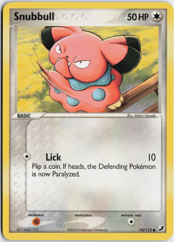 Carta Pokémon Snubbull · Unseen Forces #74/115 (MP) — pieza única en Moon's Collectibles México