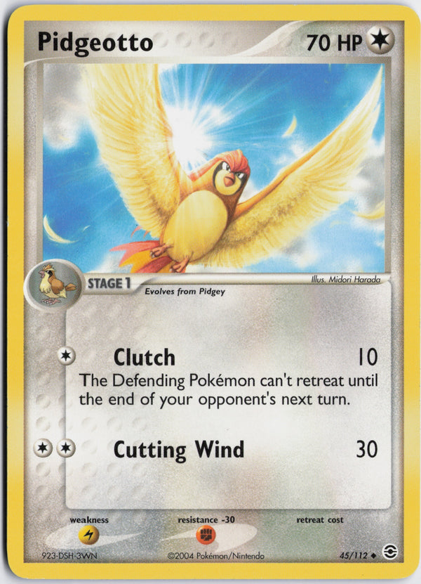 Carta Pokémon Pidgeotto · FireRed & LeafGreen #45/112 (NM) — pieza única en Moon's Collectibles México