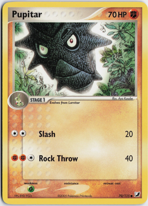 Carta Pokémon Pupitar · Unseen Forces #70/115 (NM) — pieza única en Moon's Collectibles México
