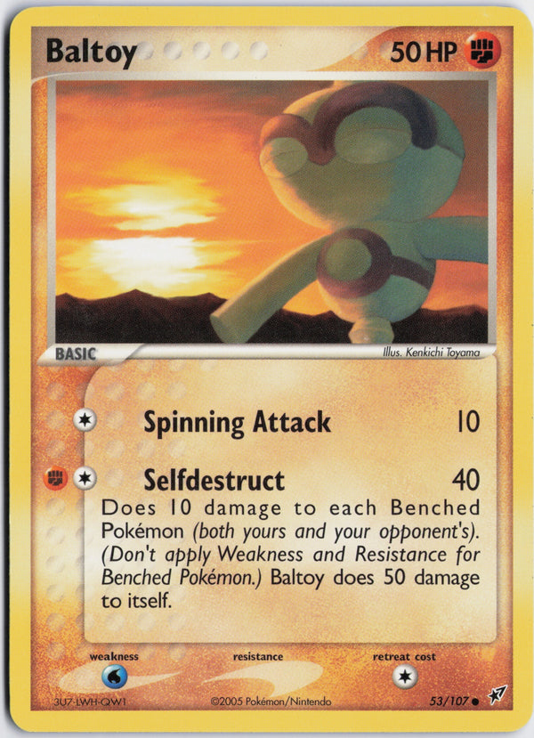 Carta Pokémon Baltoy · Deoxys #53/107 (NM) — pieza única en Moon's Collectibles México