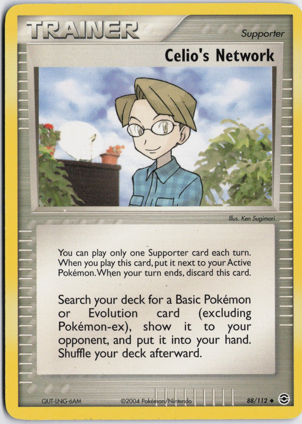 Carta Pokémon Celio's Network · FireRed & LeafGreen #88/112 (NM) — pieza única en Moon's Collectibles México