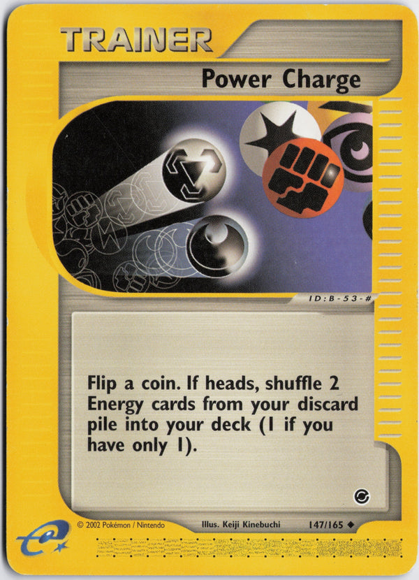 Carta Pokémon Power Charge · Expedition Base Set #147/165 (NM) — pieza única en Moon's Collectibles México