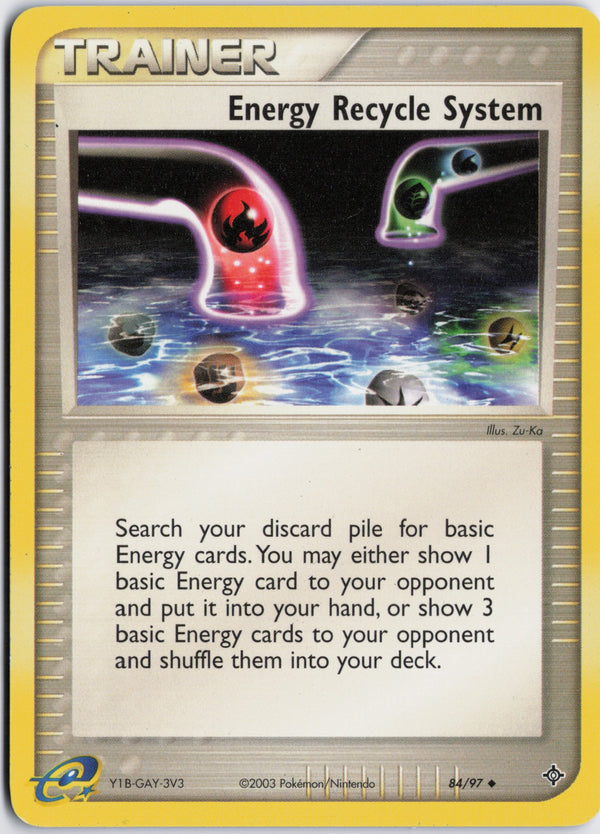 Carta Pokémon Energy Recycle System · Dragon #84/97 (NM) — pieza única en Moon's Collectibles México