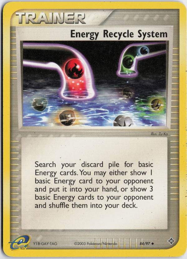 Carta Pokémon Energy Recycle System · Dragon #84/97 (NM) — pieza única en Moon's Collectibles México