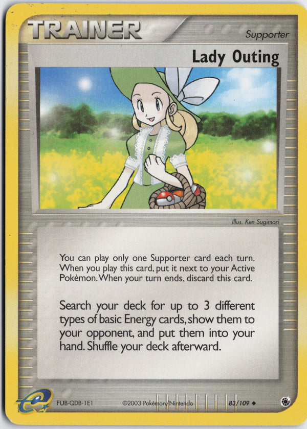 Carta Pokémon Lady Outing · Ruby & Sapphire #83/109 (NM) — pieza única en Moon's Collectibles México
