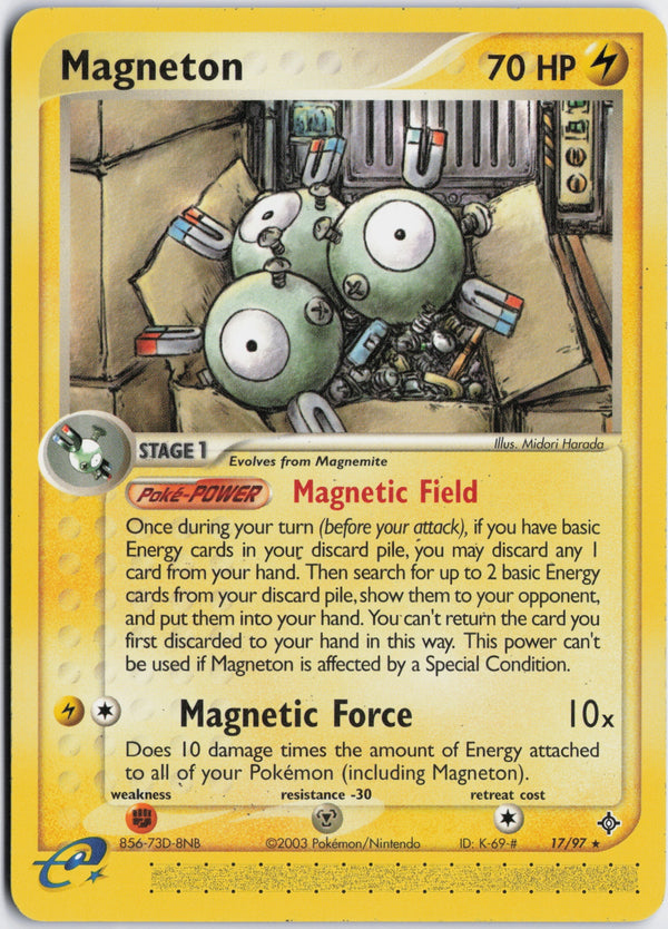 Carta Pokémon Magneton · Dragon #17/97 (NM) — pieza única en Moon's Collectibles México