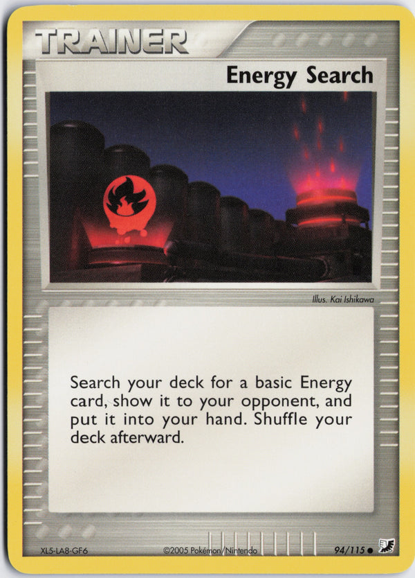 Carta Pokémon Energy Search · Unseen Forces #94/115 (NM) — pieza única en Moon's Collectibles México