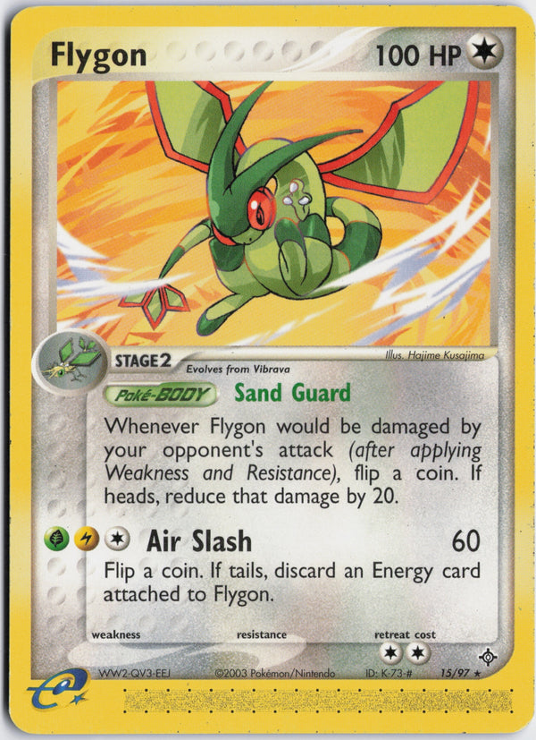 Carta Pokémon Flygon · Dragon #15/97 (MP) — pieza única en Moon's Collectibles México