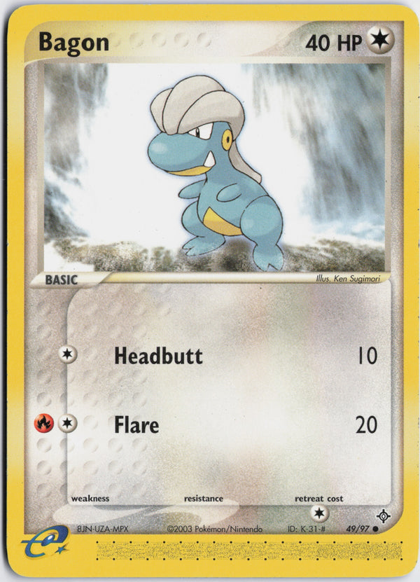 Carta Pokémon Bagon · Dragon #49/97 (NM) — pieza única en Moon's Collectibles México
