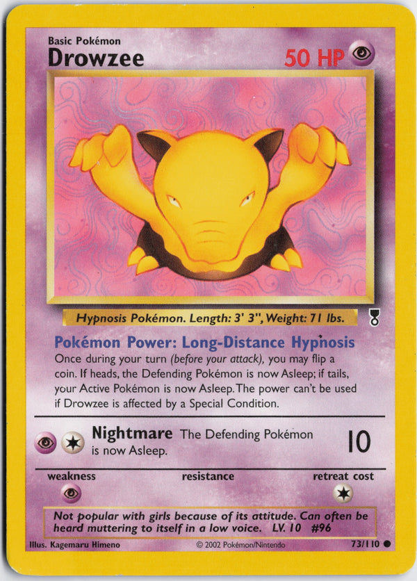 Carta Pokémon Drowzee · Legendary Collection #73/110 (NM) — pieza única en Moon's Collectibles México