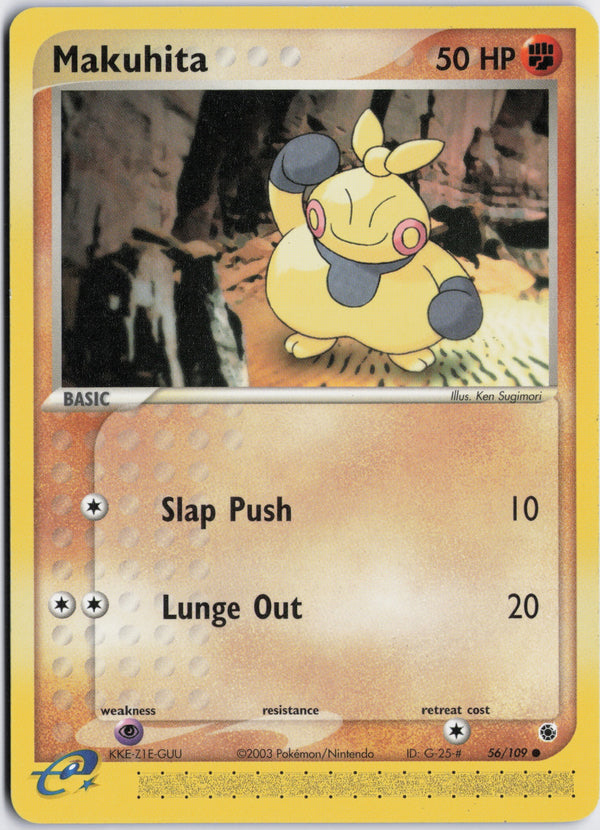 Carta Pokémon Makuhita · Ruby & Sapphire #56/109 (NM) — pieza única en Moon's Collectibles México