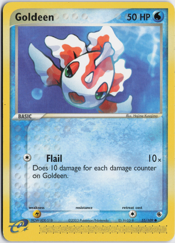 Carta Pokémon Goldeen · Ruby & Sapphire #55/109 (NM) — pieza única en Moon's Collectibles México