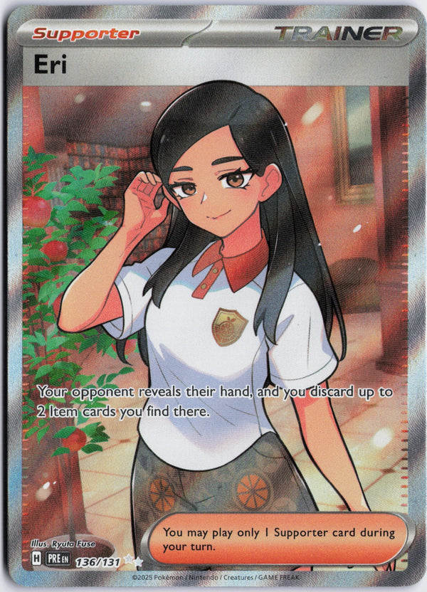 Carta Pokémon Eri · Prismatic Evolutions #136/131 (NM) — pieza única en Moon's Collectibles México